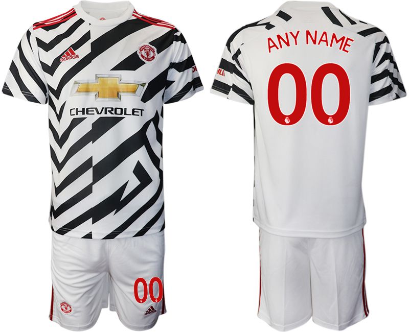 Men 2020-2021 club Manchester united away customized white Soccer Jerseys->youth nfl jersey->Youth Jersey